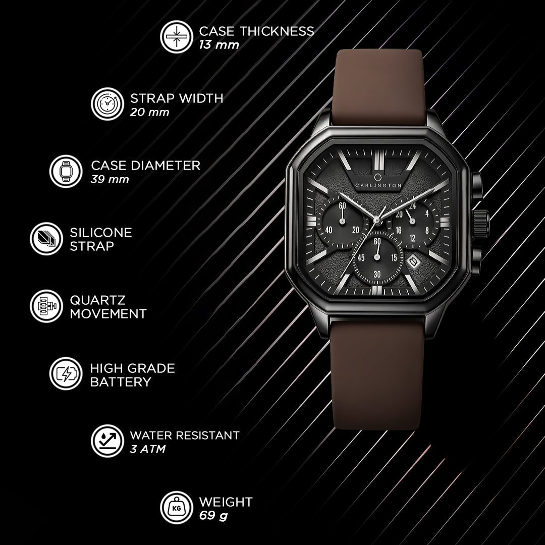 Carlington ASTRO 052 Subdued Brown – Premium Men's Analog Quartz Watch