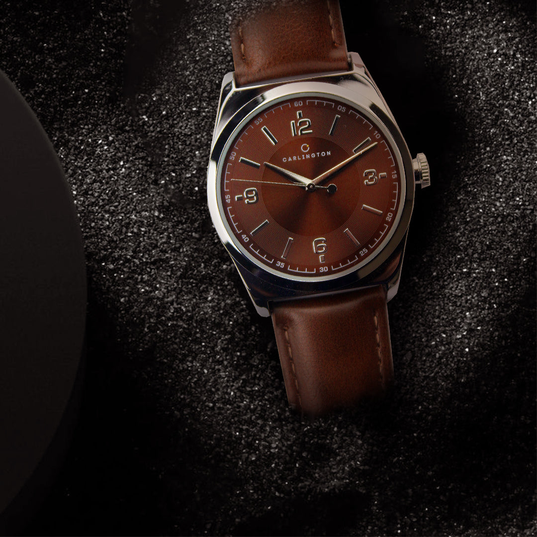 Carlington Aristocrat Series Analog Watches for Men with Premium Leather Strap - CT 1072