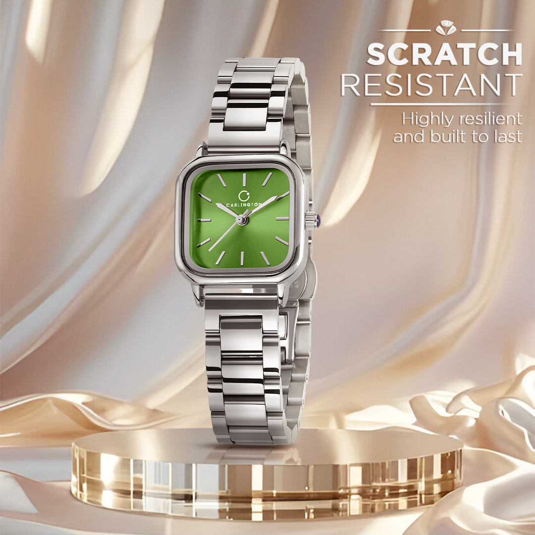 Carlington Diva Series Analog Women Wrist Watches with Stainless Steel Chain Strap | Premium Fashion Watches for Ladies | CT - 112