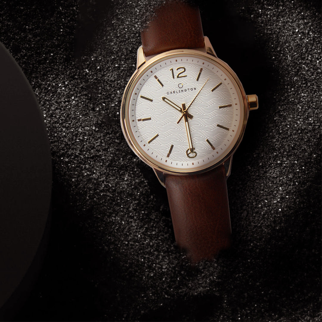 Carlington Aristocrat Series Analog Watches for Men with Premium Leather Strap - CT 1071