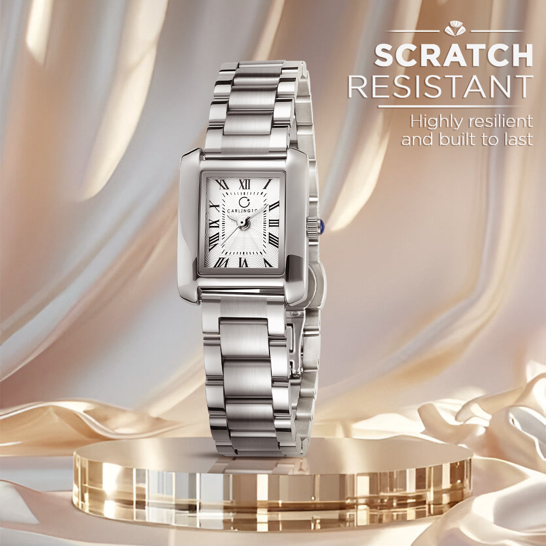 Carlington Diva Series Analog Women Wrist Watches with Stainless Steel Chain Strap | Premium Fashion Watches for Ladies | CT - 113