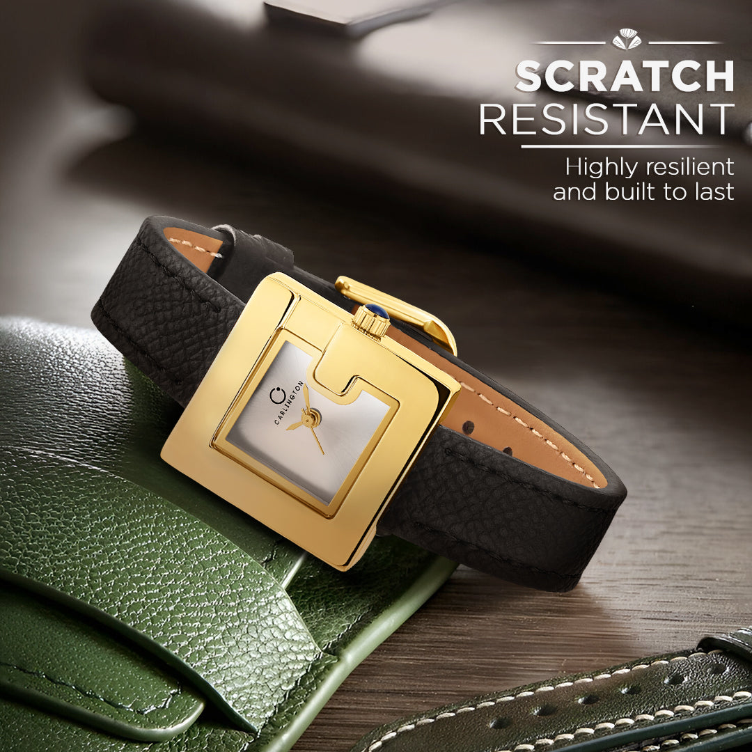 Carlington Aura Series Analog Women Wrist Watches with Premium Leather Belt Strap | Premium Fashion Watches for Ladies | CT - 207