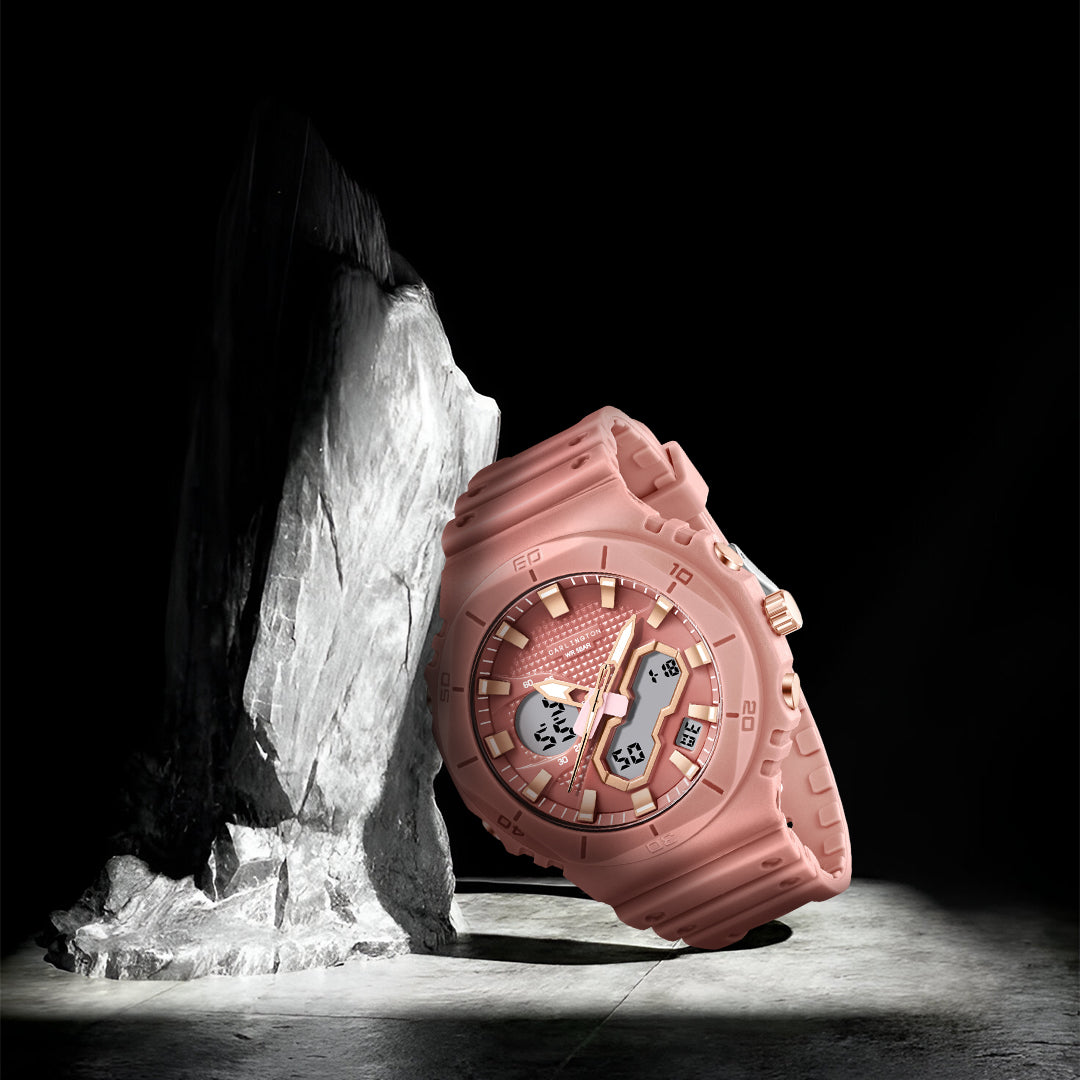 Carlington Velocity Series Analog-Digital Sports Watches for Men and Boys with Alarm, Stopwatch, Backlit Display, Dualtime, Silicone Rubber Strap, Water & Shock Resiatant - CT_8120