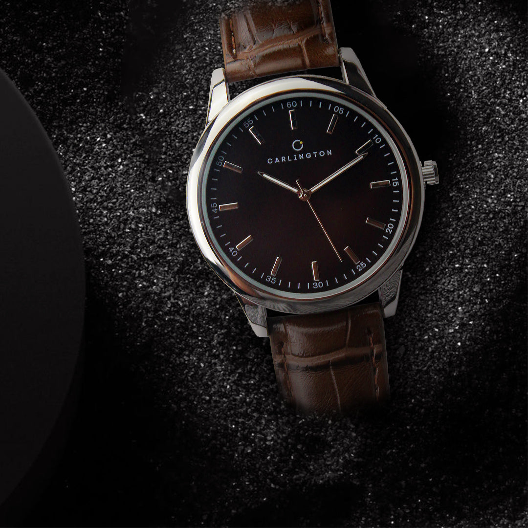 Carlington Aristocrat Series Analog Watches for Men with Premium Leather Strap - CT 1077