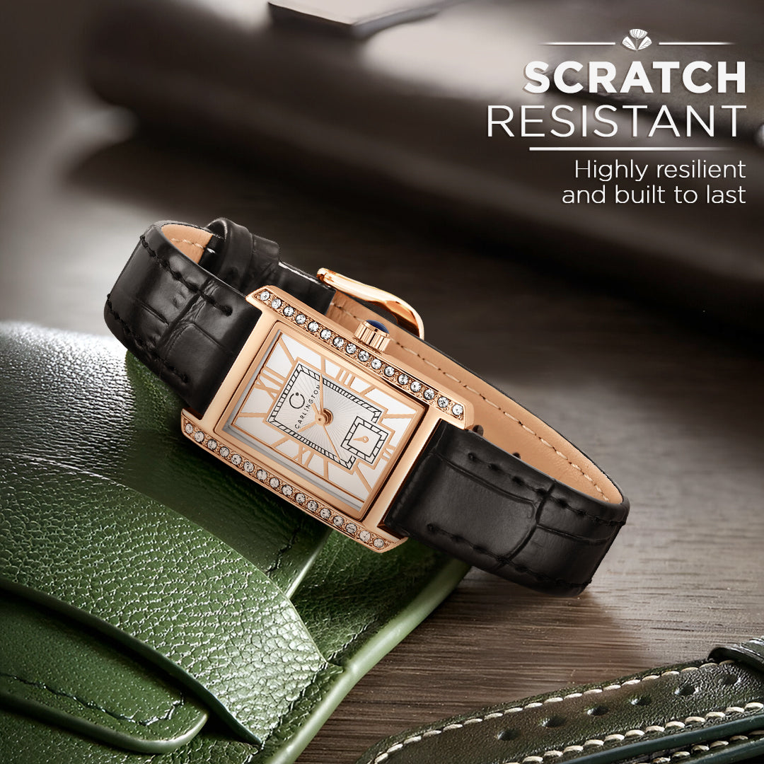 Carlington Aura Series Analog Women Wrist Watches with Premium Leather Belt Strap | Premium Fashion Watches for Ladies | CT - 204