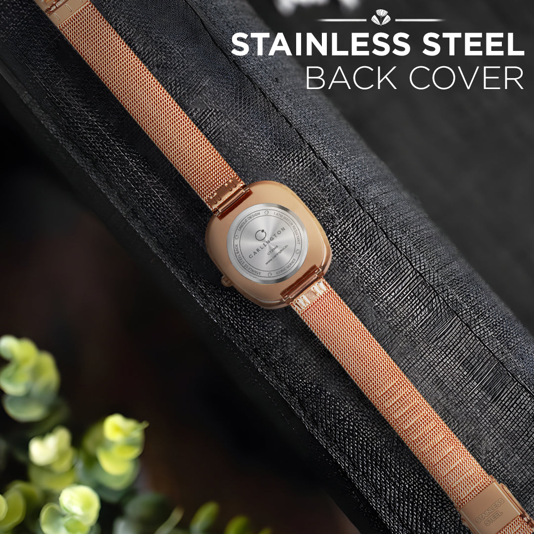 Carlington Iconic 2048 Analog Watches for Women with Premium mesh Strap, Scratch-Resistant Dial, and Water-Resistant Body – Elegant Watches for Women and Girls
