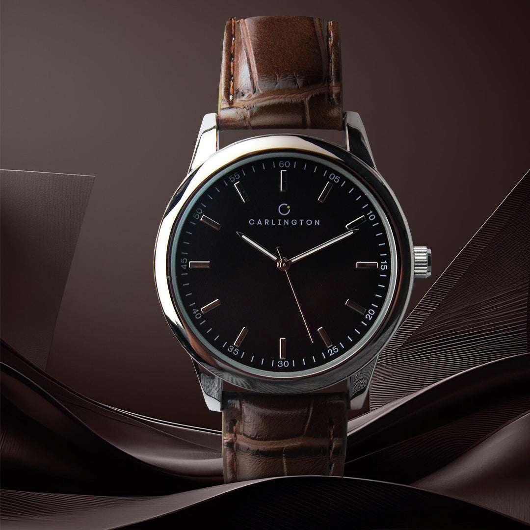 Carlington Aristocrat Series Analog Watches for Men with Premium Leather Strap - CT 1077