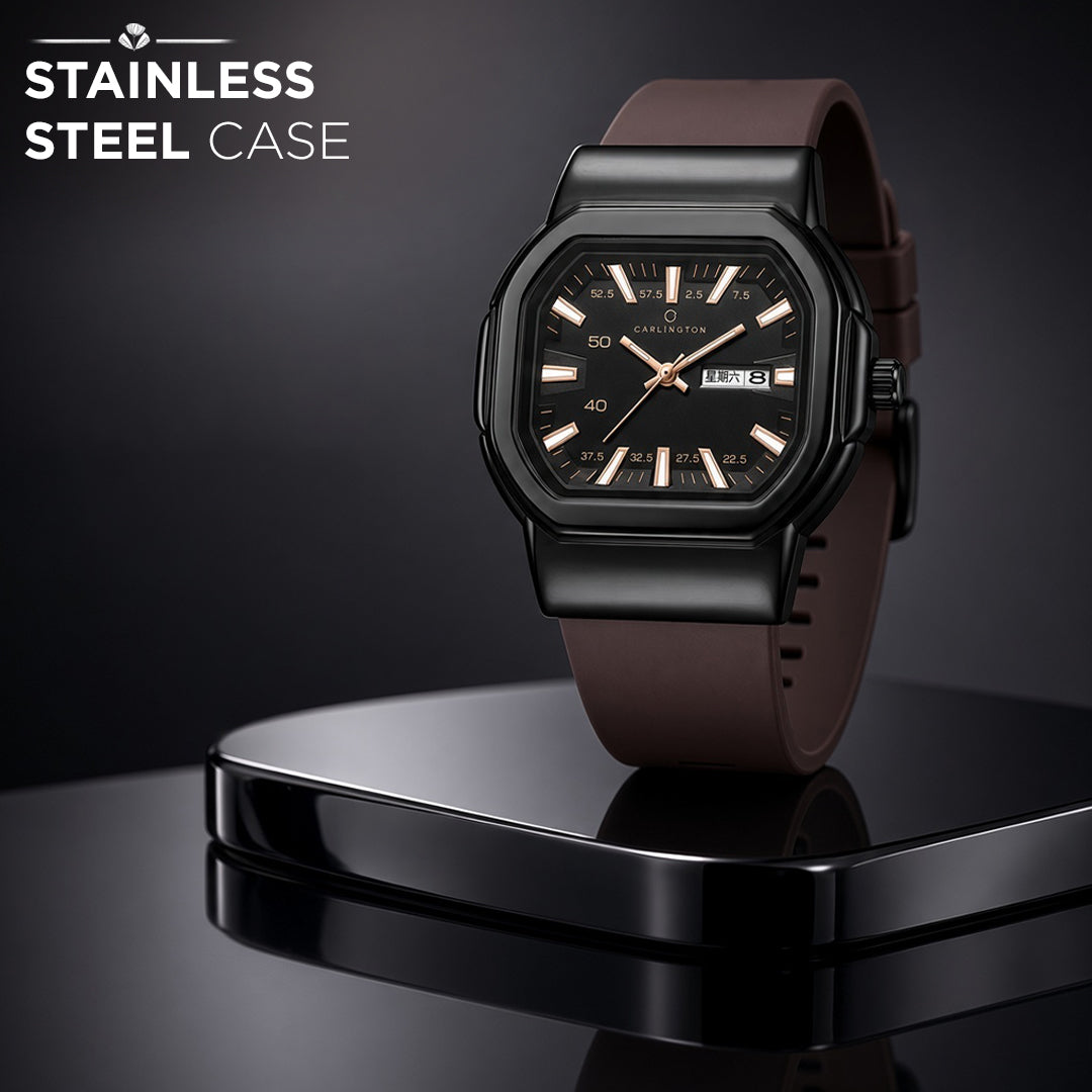 Carlington ASTRO 055 Subdued Brown – Premium Men's Chronograph-Style Analog Quartz Watch