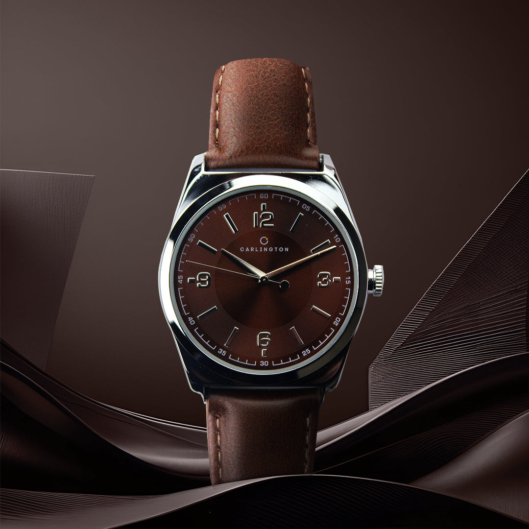 Carlington Aristocrat Series Analog Watches for Men with Premium Leather Strap - CT 1072