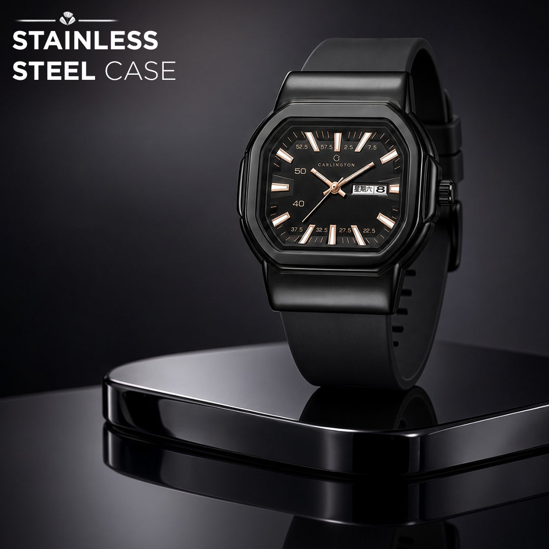 Carlington ASTRO 055 Premium Black – Premium Men's Chronograph-Style Analog Quartz Watch