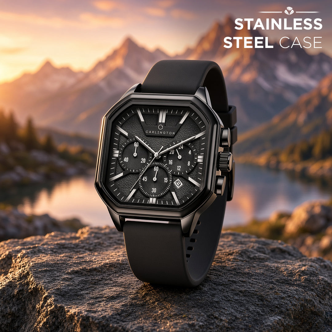 Carlington ASTRO 053 Premium Black – Premium Men's Chronograph-Style Analog Quartz Watch