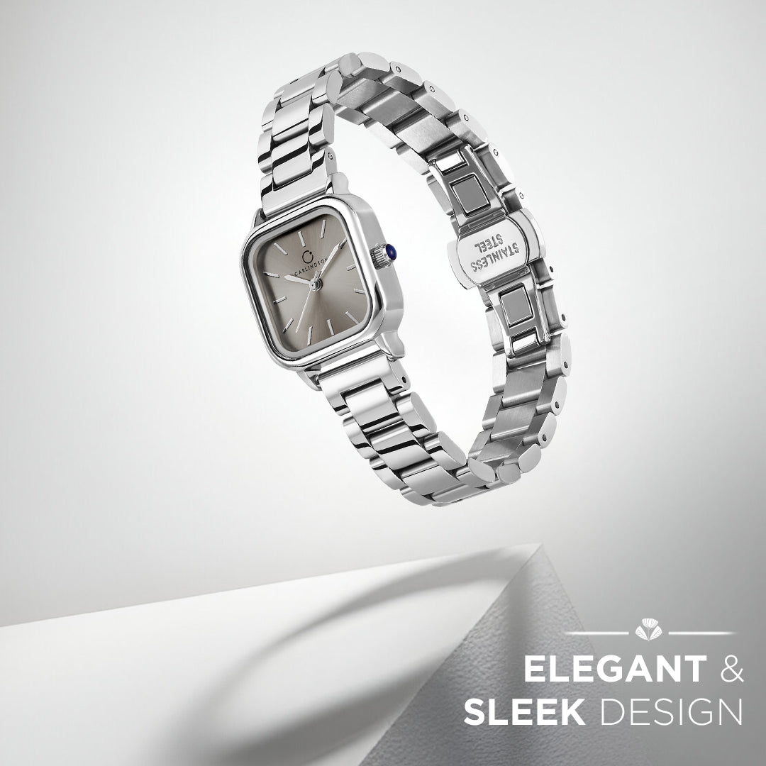 Carlington Diva Series Analog Women Wrist Watches with Stainless Steel Chain Strap | Premium Fashion Watches for Ladies | CT - 112