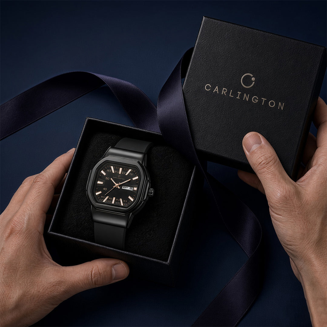 Carlington ASTRO 055 Premium Black – Premium Men's Chronograph-Style Analog Quartz Watch