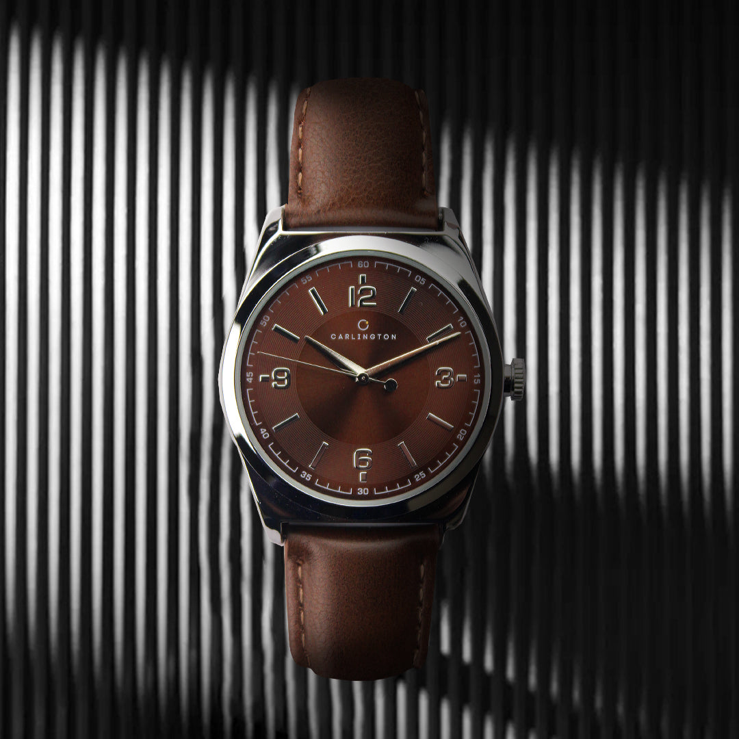 Carlington Aristocrat Series Analog Watches for Men with Premium Leather Strap - CT 1072