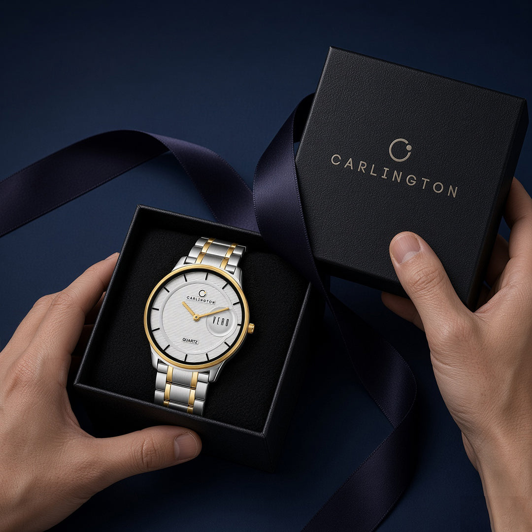 Carlington Vero Series Slim Analog Wrist Watches Stainless Steel Strap for Men CT1122