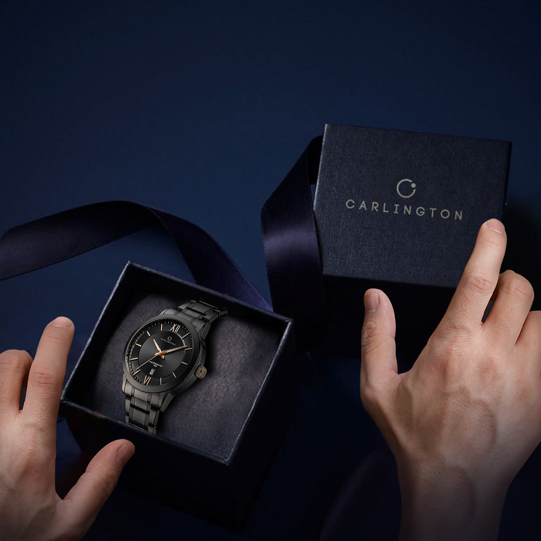 Carlington Nitro Analog Men’s Stainless Steel Strap Wrist Watch | Quartz Movement | Water & Shock Resistant Watch for Men | Casual & Formal Wear - CT_9254