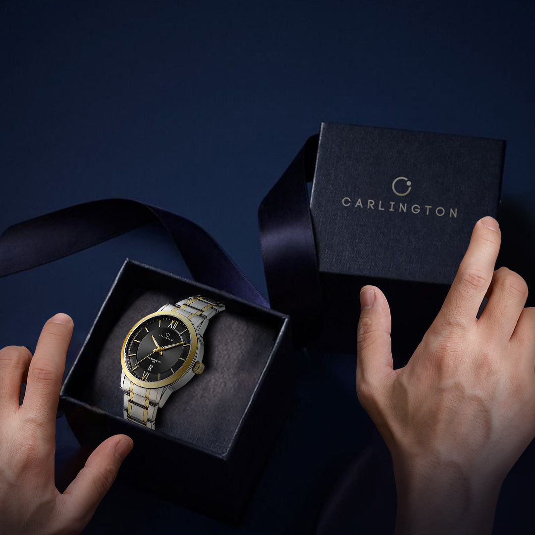 Carlington Nitro Analog Men’s Stainless Steel Strap Wrist Watch | Quartz Movement | Water & Shock Resistant Watch for Men | Casual & Formal Wear - CT_9254