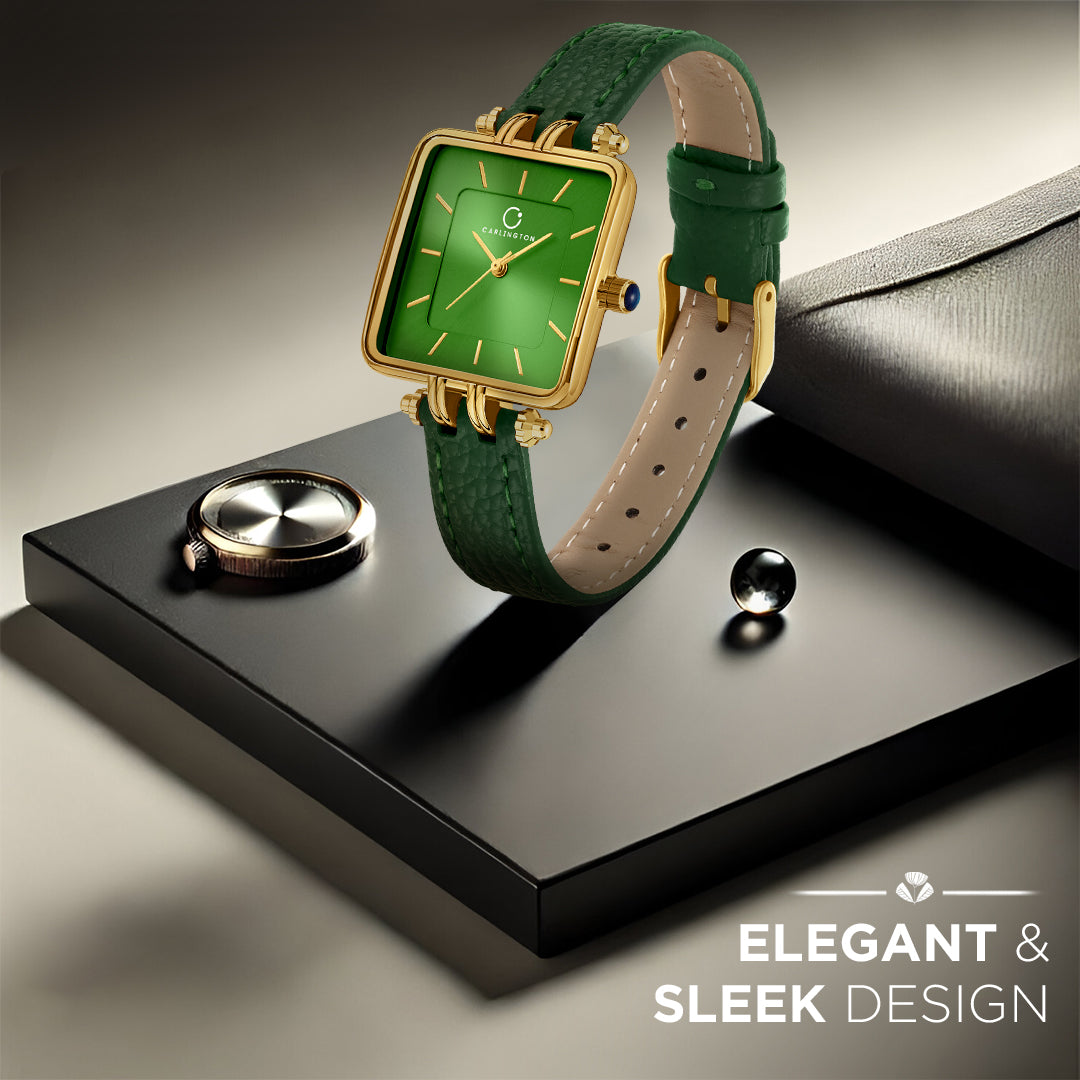 Carlington Aura Series Analog Women Wrist Watches with Premium Leather Belt Strap Fashion Watches for Ladies - CT_209