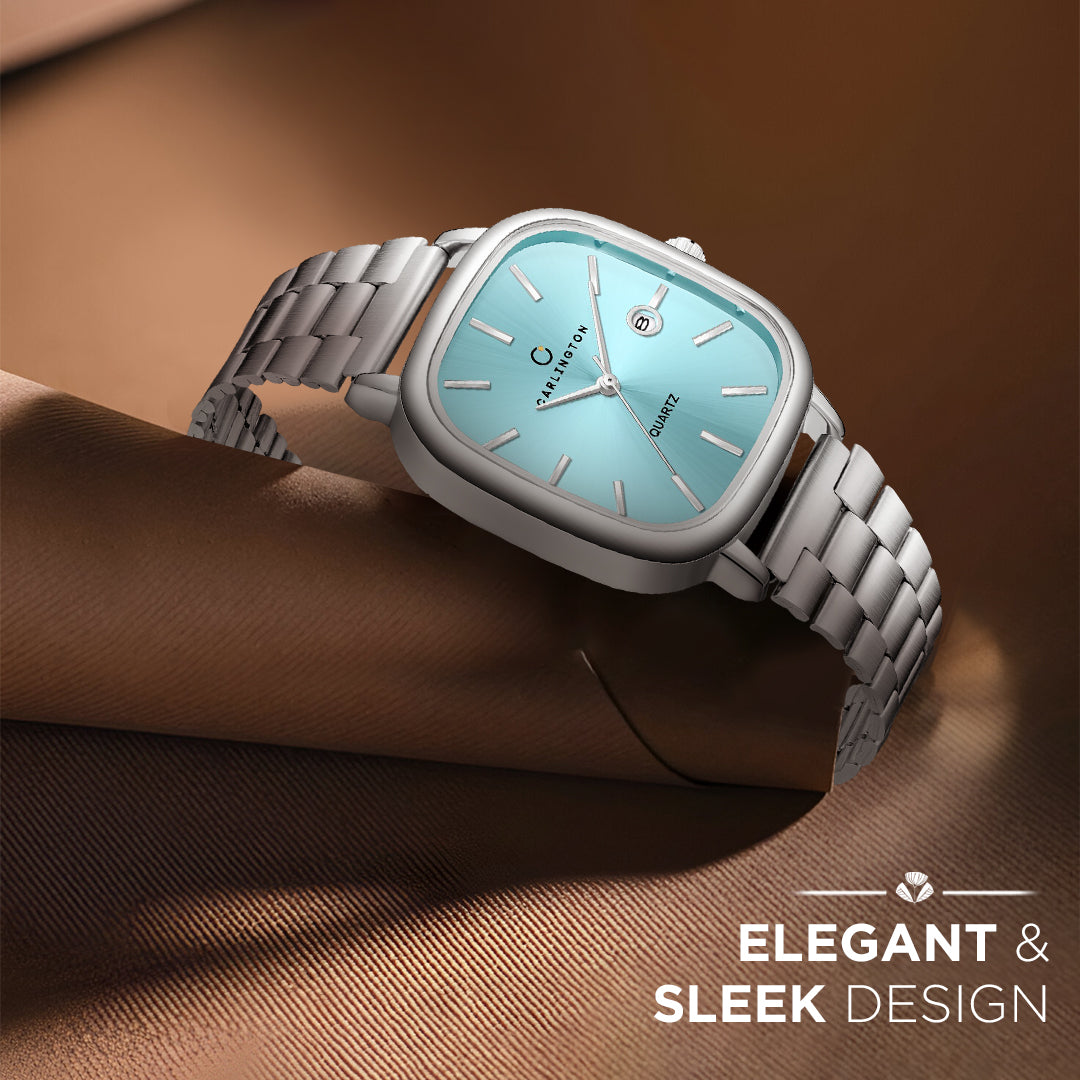 Carlington Classic Series Analog Men Wrist Watches with Stainless Steel Strap & Date Display | Premium Fashion Watches for Gents | CT - 5010