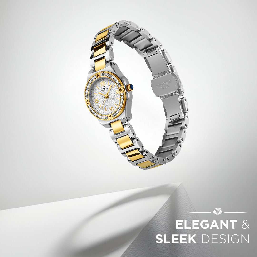 Carlington Diva Series Analog Women Wrist Watches with Stainless Steel Chain Strap | Premium Fashion Watches for Ladies | CT - 116