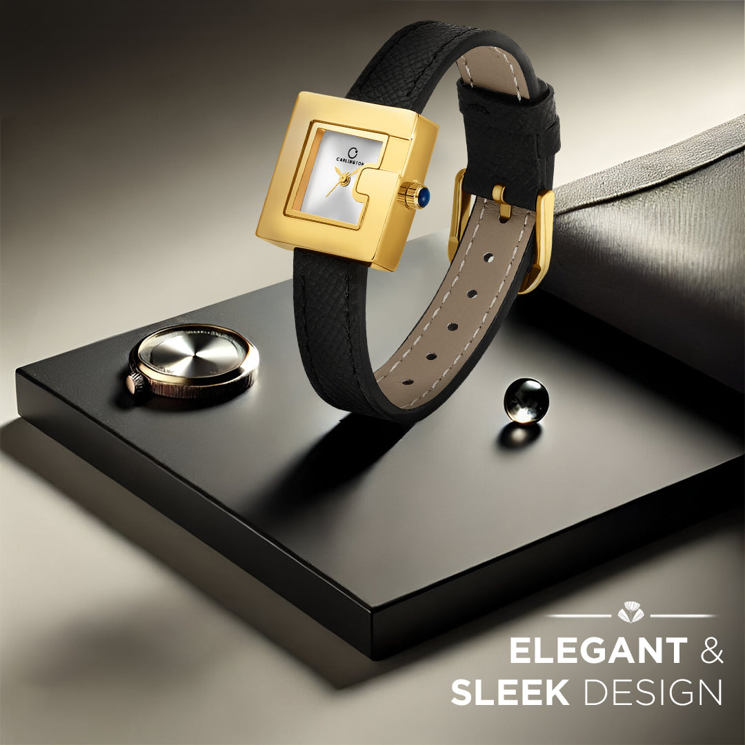 Carlington Aura Series Analog Women Wrist Watches with Premium Leather Belt Strap | Premium Fashion Watches for Ladies | CT - 207