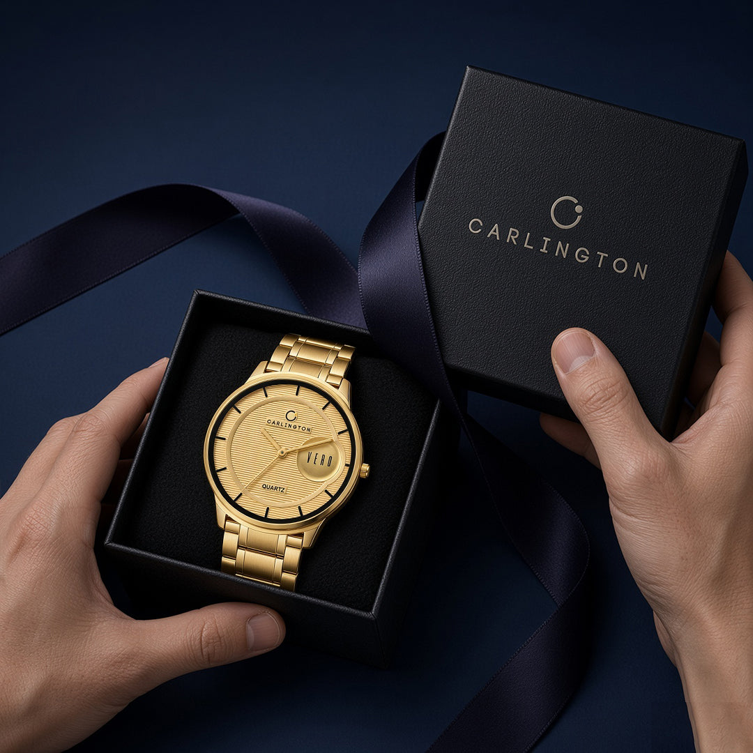 Carlington Vero Series Slim Analog Wrist Watches Stainless Steel Strap for Men CT1122
