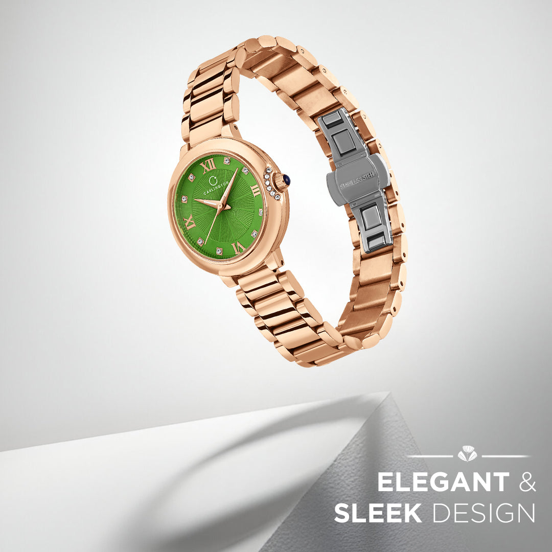 Carlington Diva Series Analog Women Wrist Watches with Stainless Steel Chain Strap | Premium Fashion Watches for Ladies | CT - 111