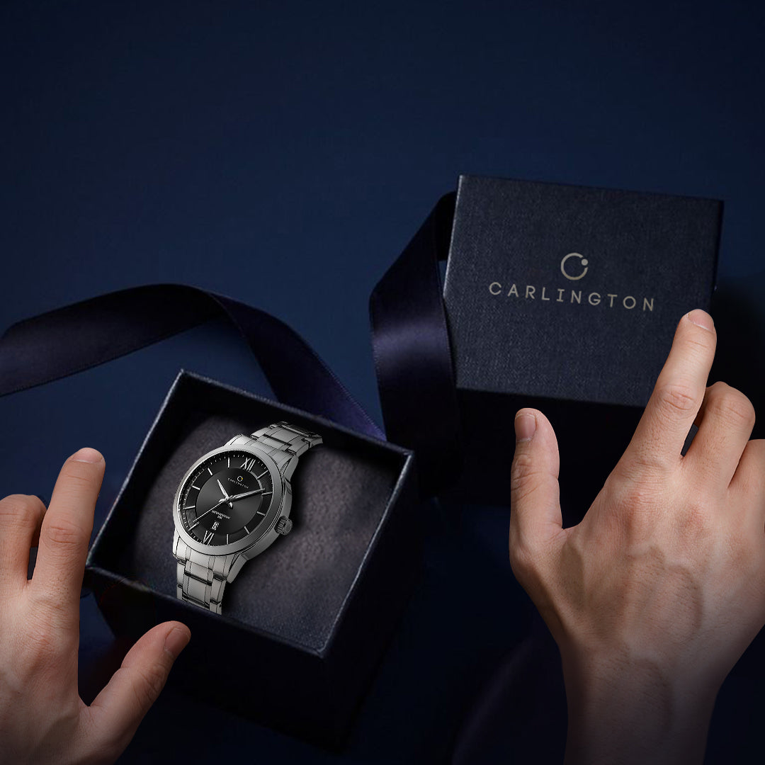 Carlington Nitro Analog Men’s Stainless Steel Strap Wrist Watch | Quartz Movement | Water & Shock Resistant Watch for Men | Casual & Formal Wear - CT_9254
