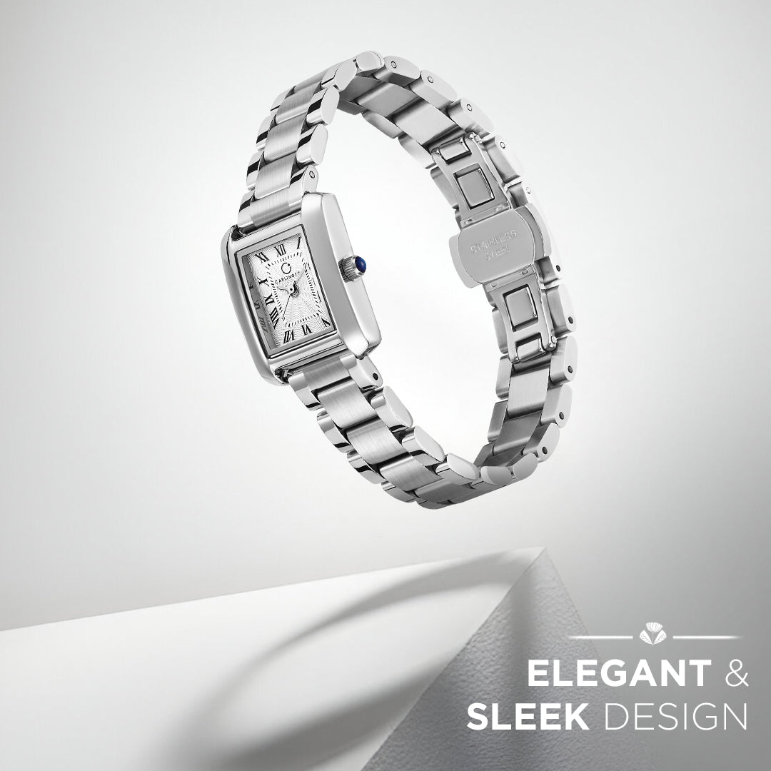 Carlington Diva Series Analog Women Wrist Watches with Stainless Steel Chain Strap | Premium Fashion Watches for Ladies | CT - 113