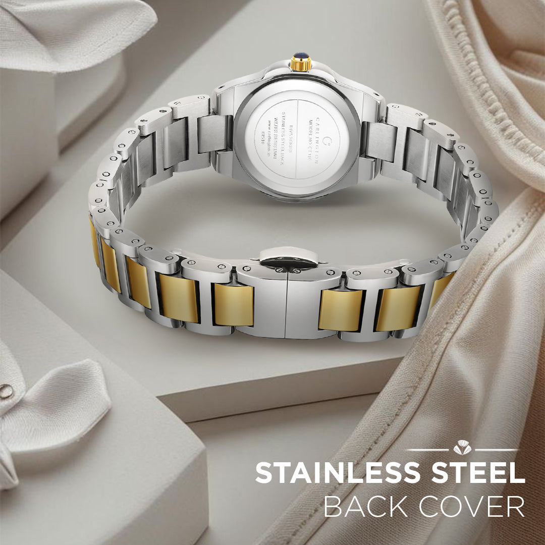 Carlington Diva Series Analog Women Wrist Watches with Stainless Steel Chain Strap | Premium Fashion Watches for Ladies | CT - 116