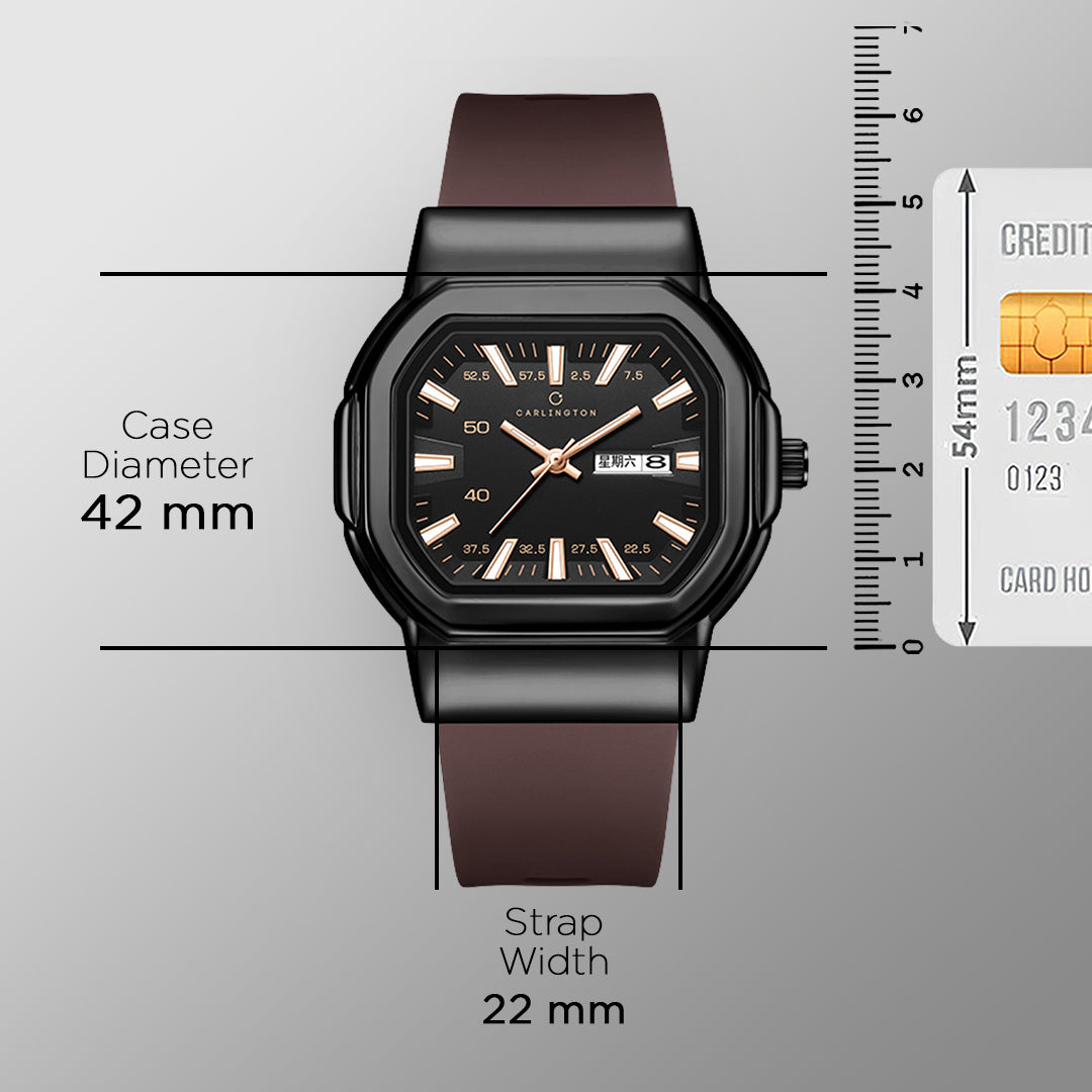 Carlington ASTRO 055 Subdued Brown – Premium Men's Chronograph-Style Analog Quartz Watch