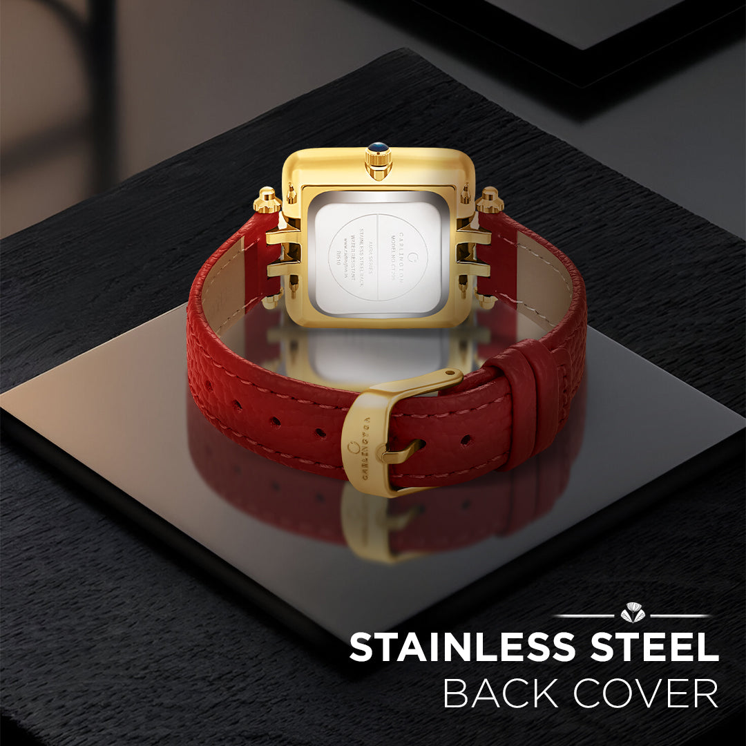 Carlington Aura Series Analog Women Wrist Watches with Premium Leather Belt Strap Fashion Watches for Ladies - CT_209