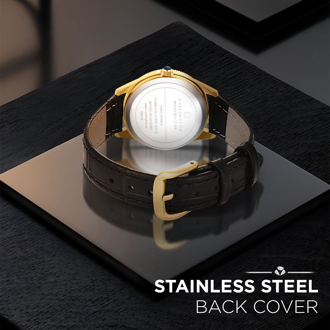 Carlington Aura Series Analog Women Wrist Watches with Premium Leather Belt Strap | Premium Fashion Watches for Ladies | CT - 206