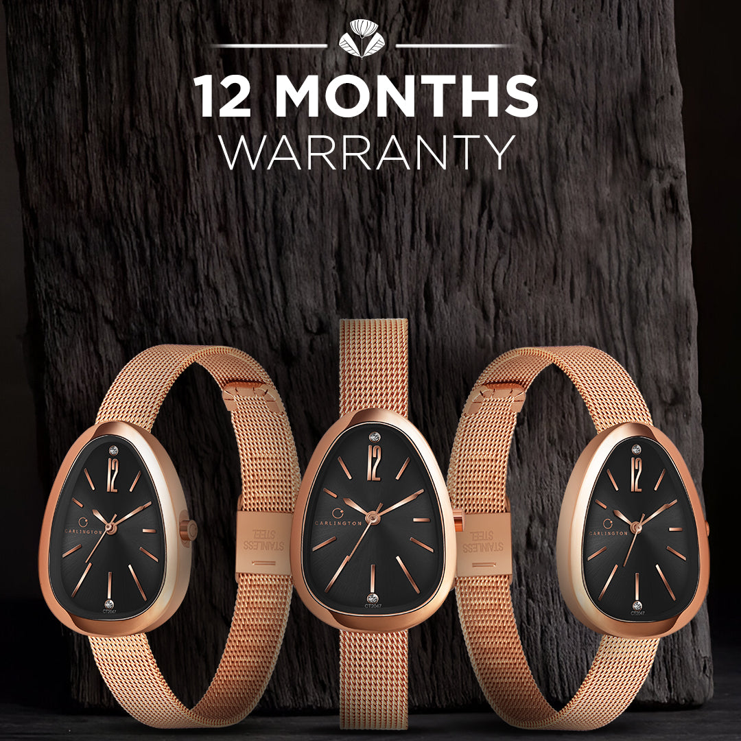 Iconic 2047 Rose Black Analog Womens Watch