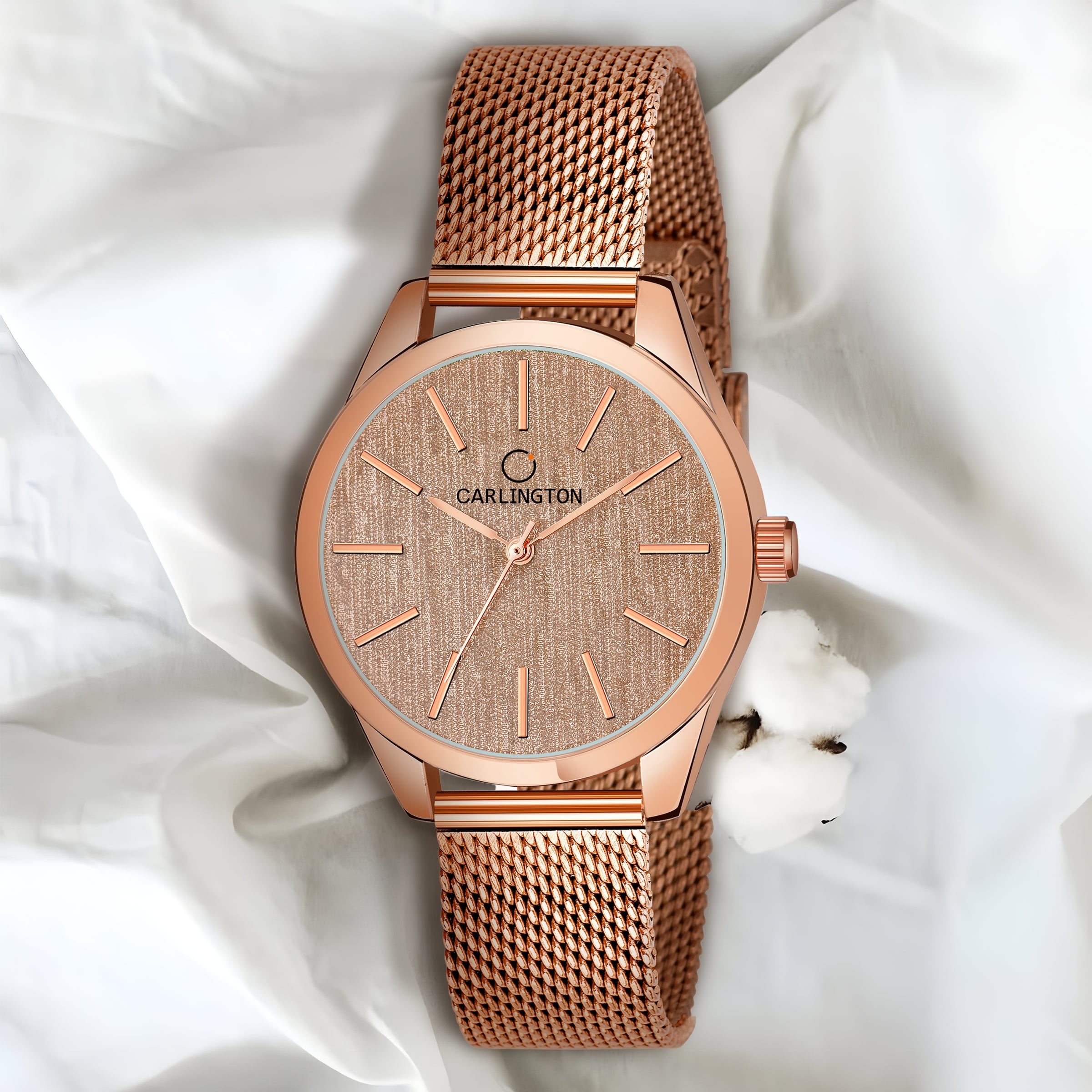 Carlington Analog Women's Watch- CT 2001 RoseGold