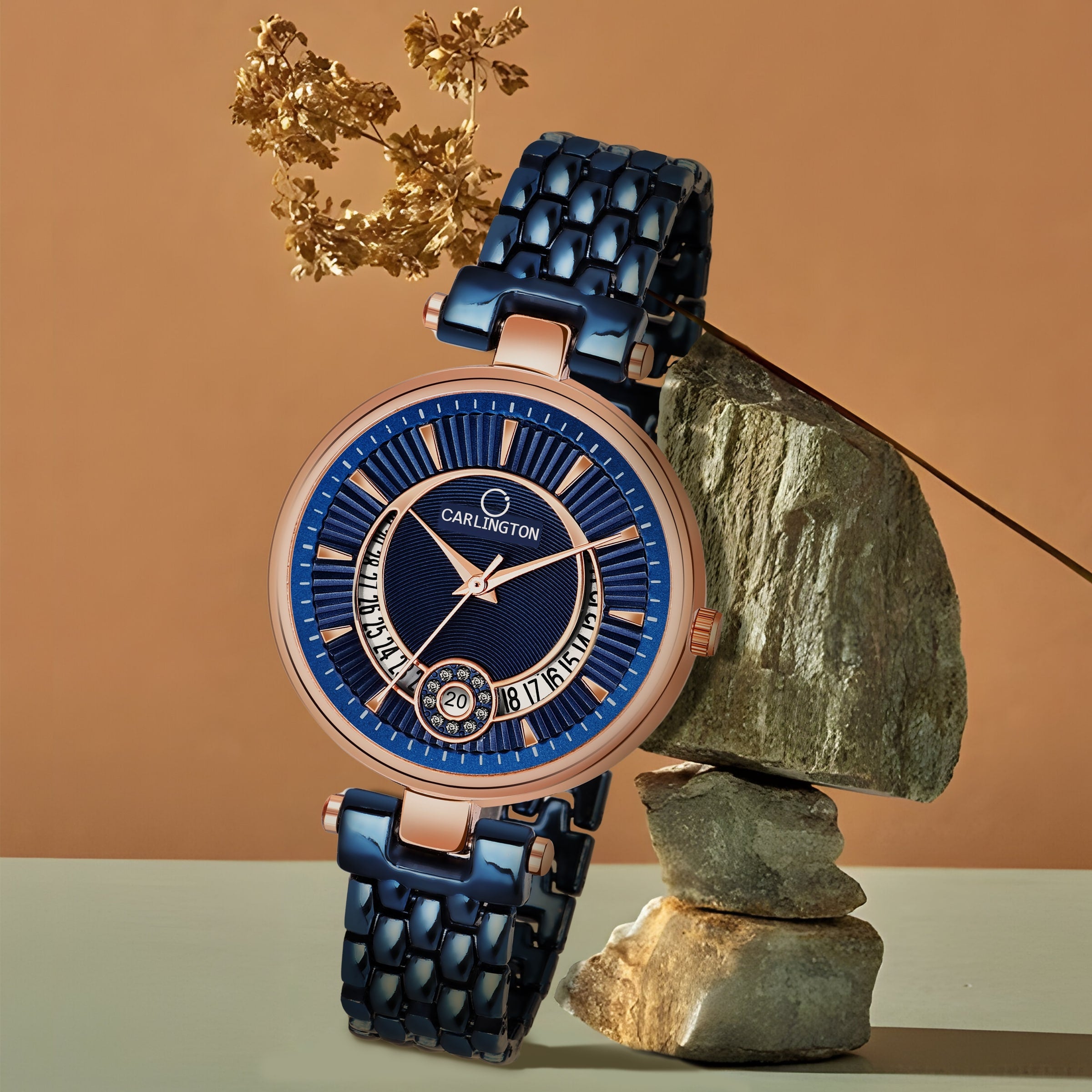 Carlington analog women's watch bella blue