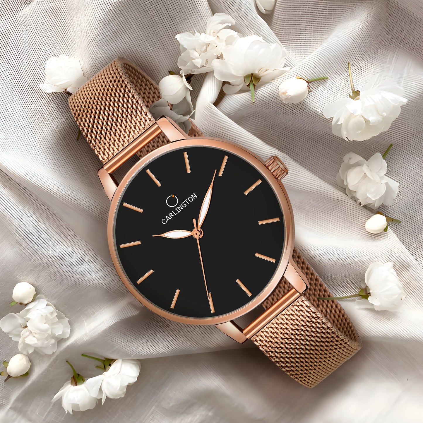 Carlington elite analog ladies watch CT 2014 roseblack