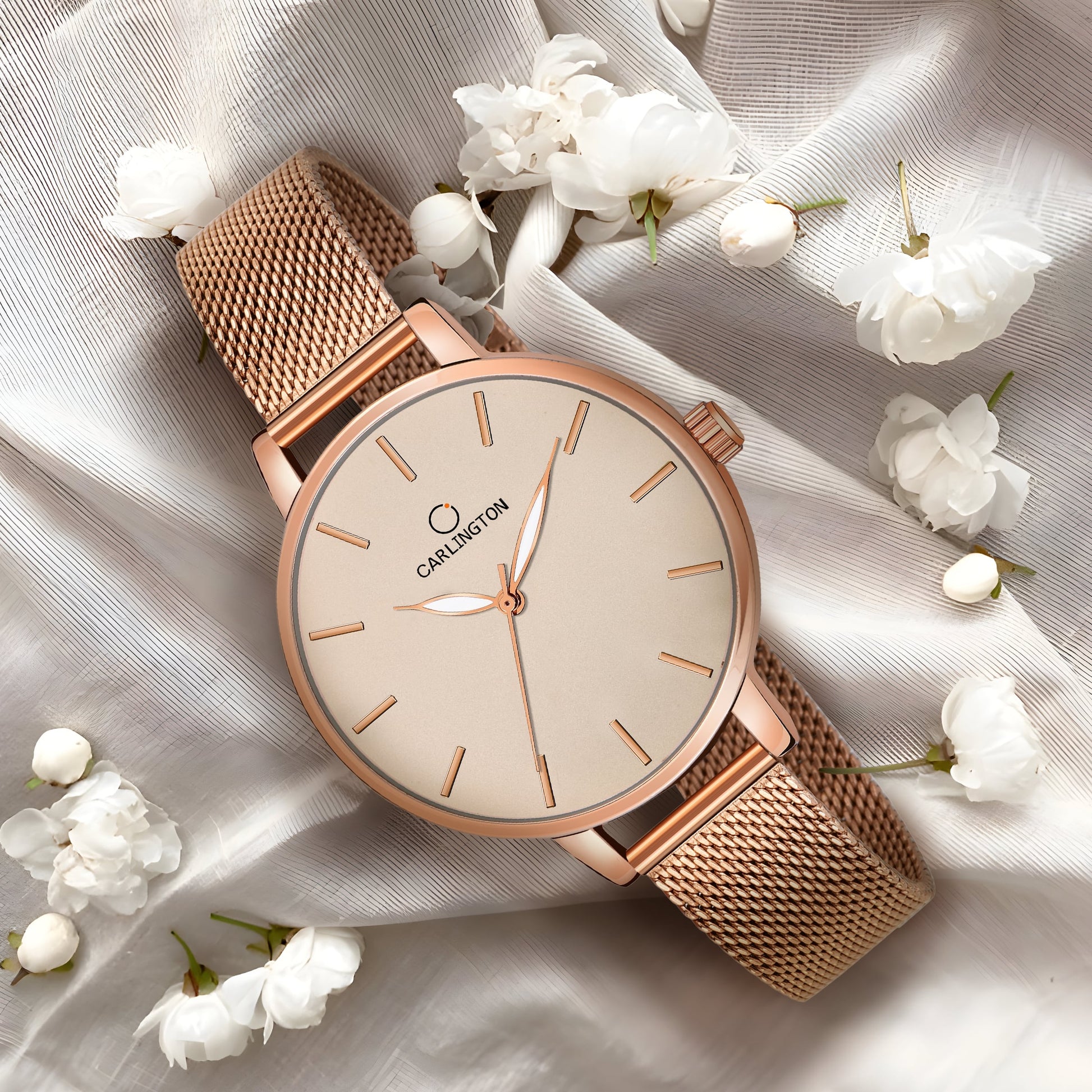 Carlington elite analog ladies watch CT 2014 rosegold
