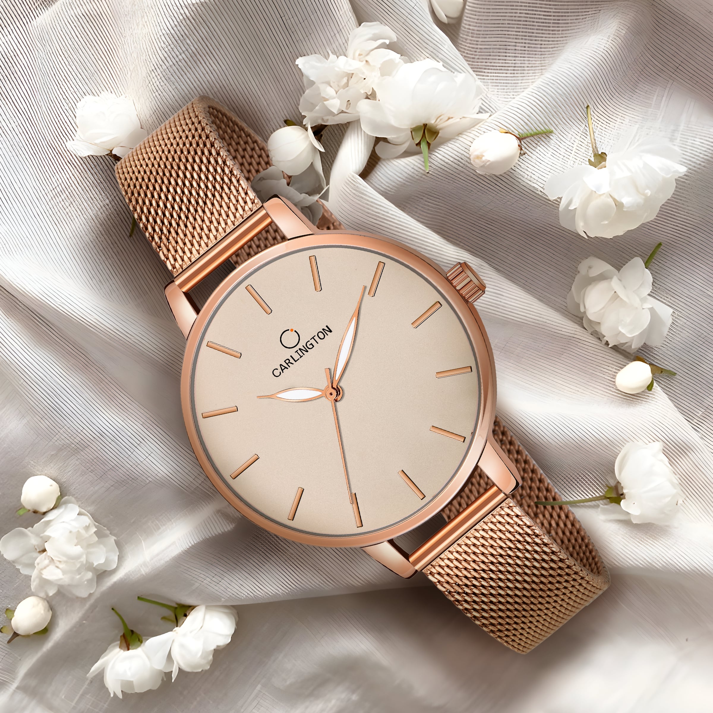 Carlington elite analog ladies watch CT 2014 rosegold