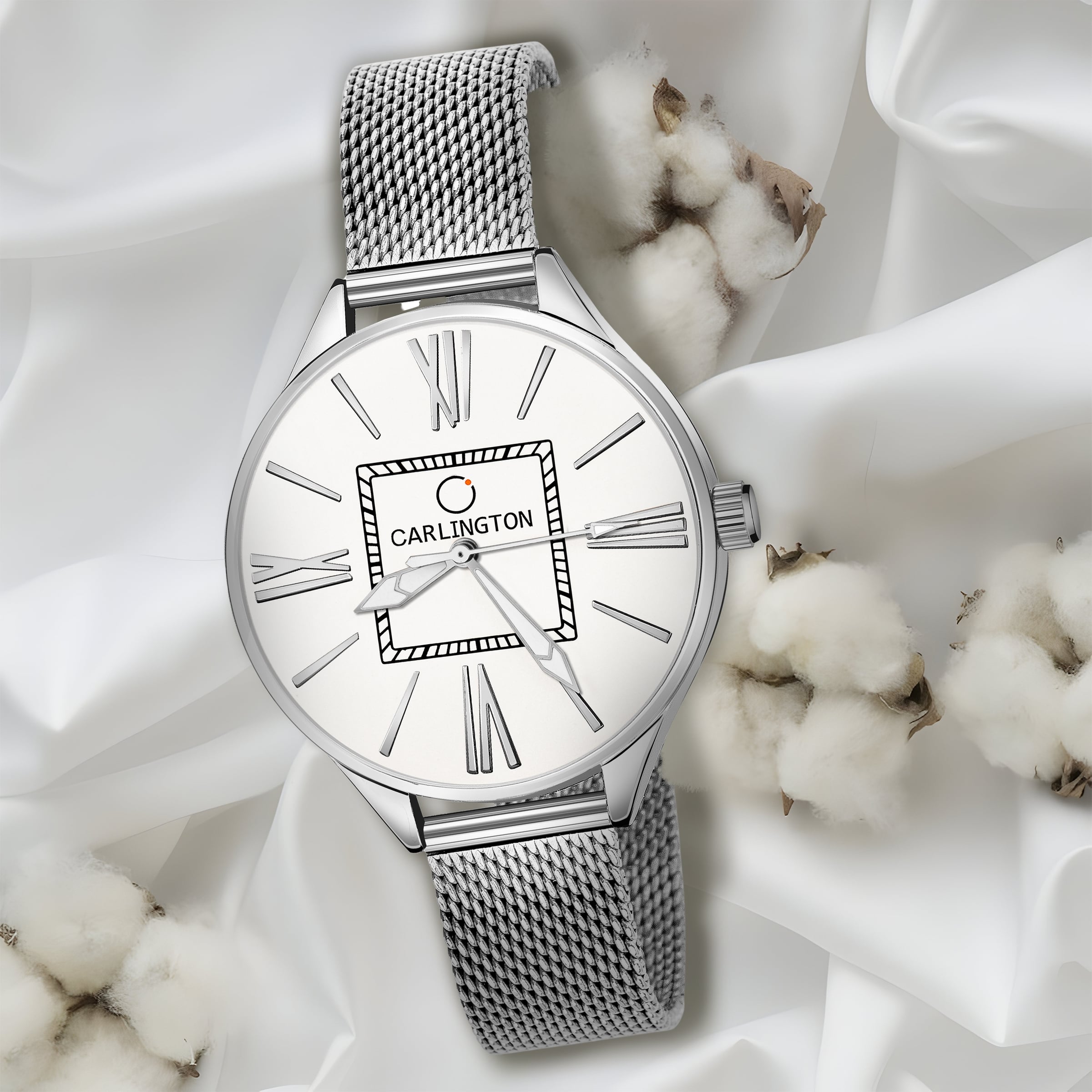 Carlington elite analog ladies watch CT 2015 silver