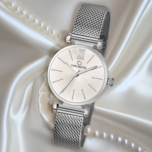 Carlington elite analog ladies watch CT 2016 silver