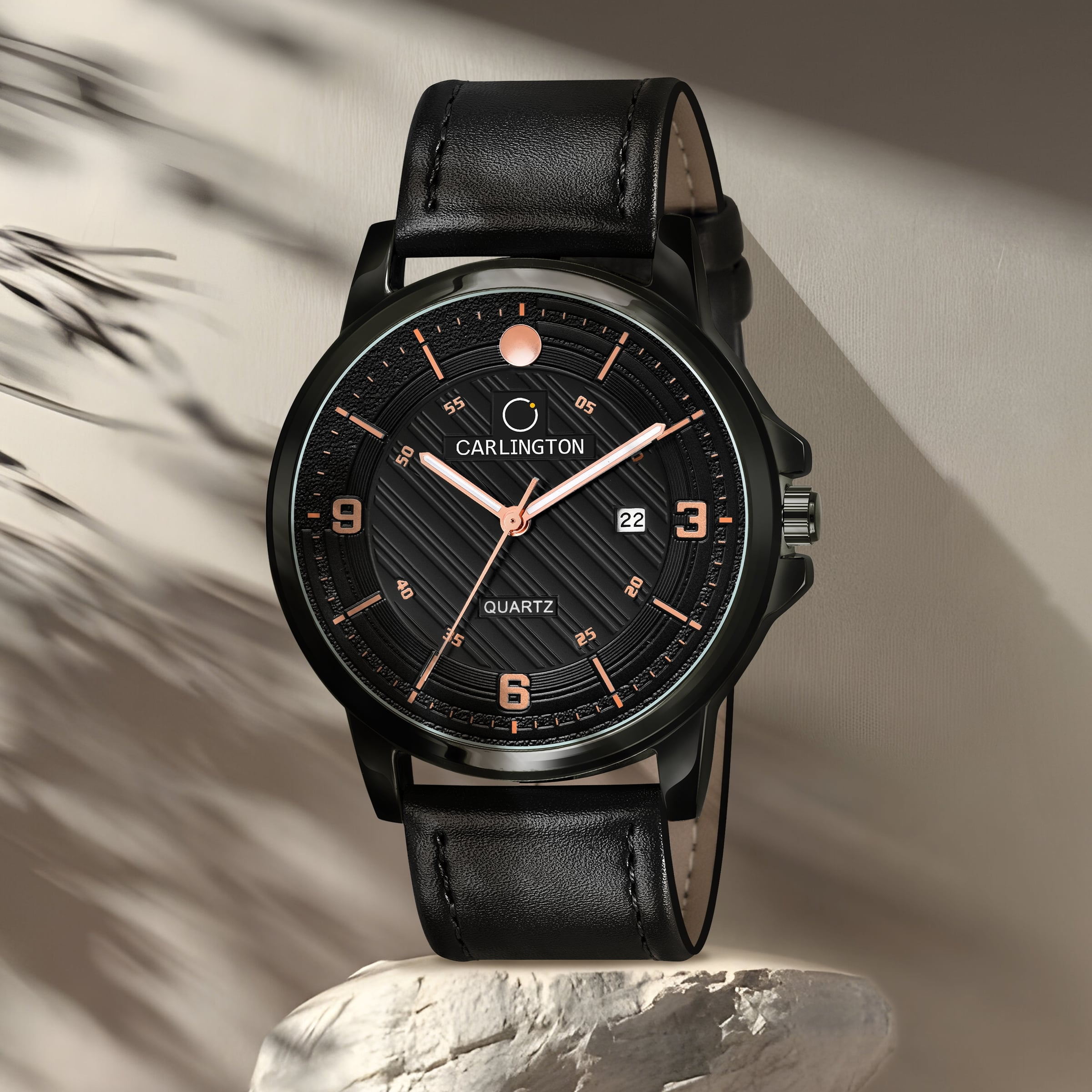 Carlington elite analog men's watch ct1050 black