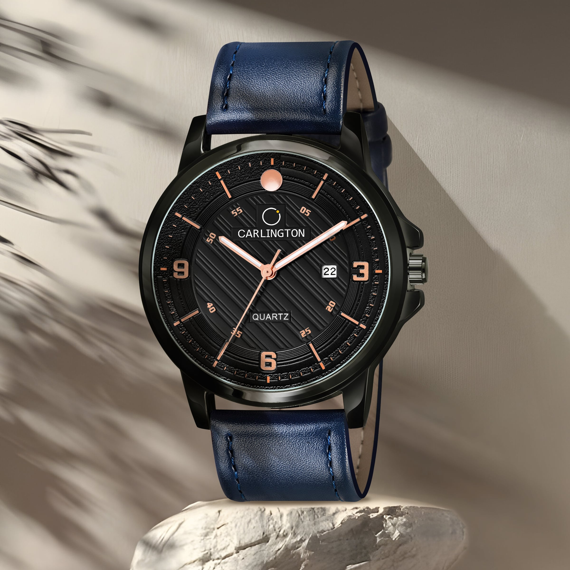 Carlington elite analog men's watch ct1050 blue