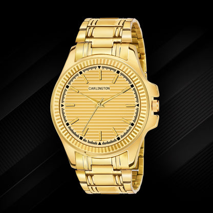 Carlington Men Stainless Steel Watch-CT6120 Gold