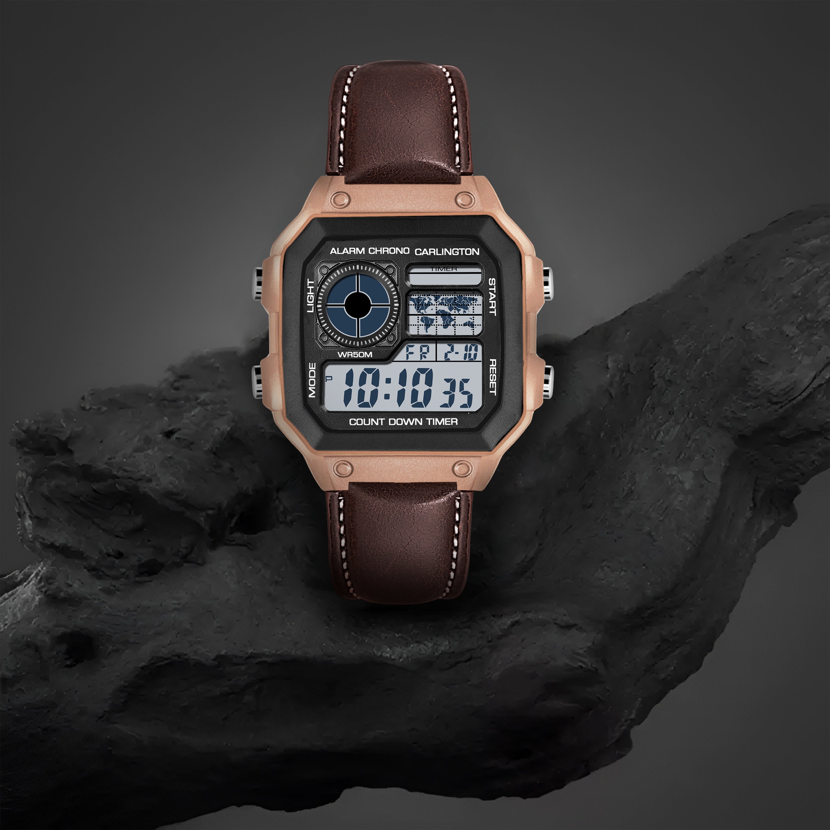 Carlington Endurance Series Digital Wrist Watches for Men with Transparent Case Cover - CT_9079