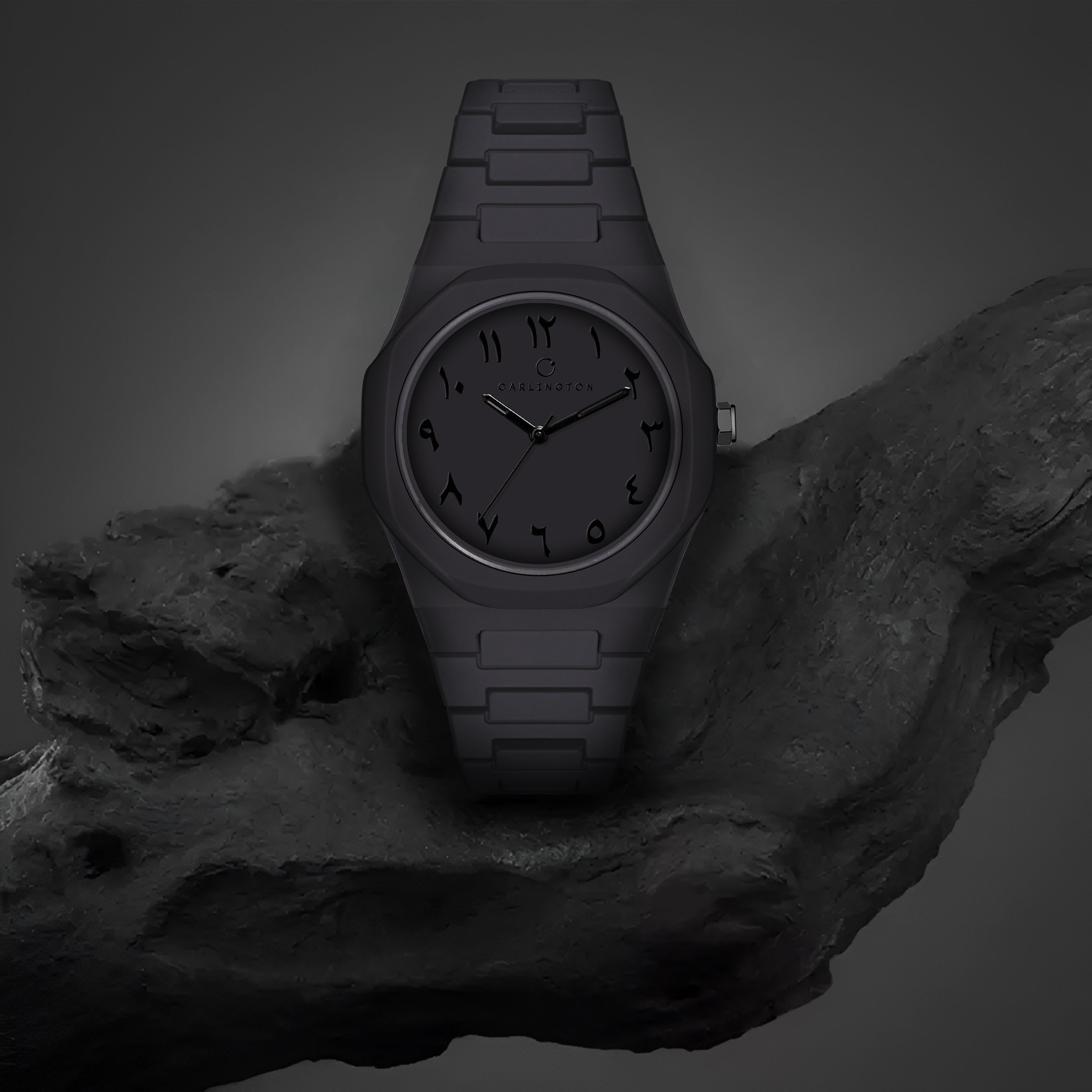 Carlington Premium Analog Men's Watch – Elegant Stainless Steel Chain Strap, Sleek Dial, Quartz Movement, Premium Gift Watch for Men - CT 9152 Black