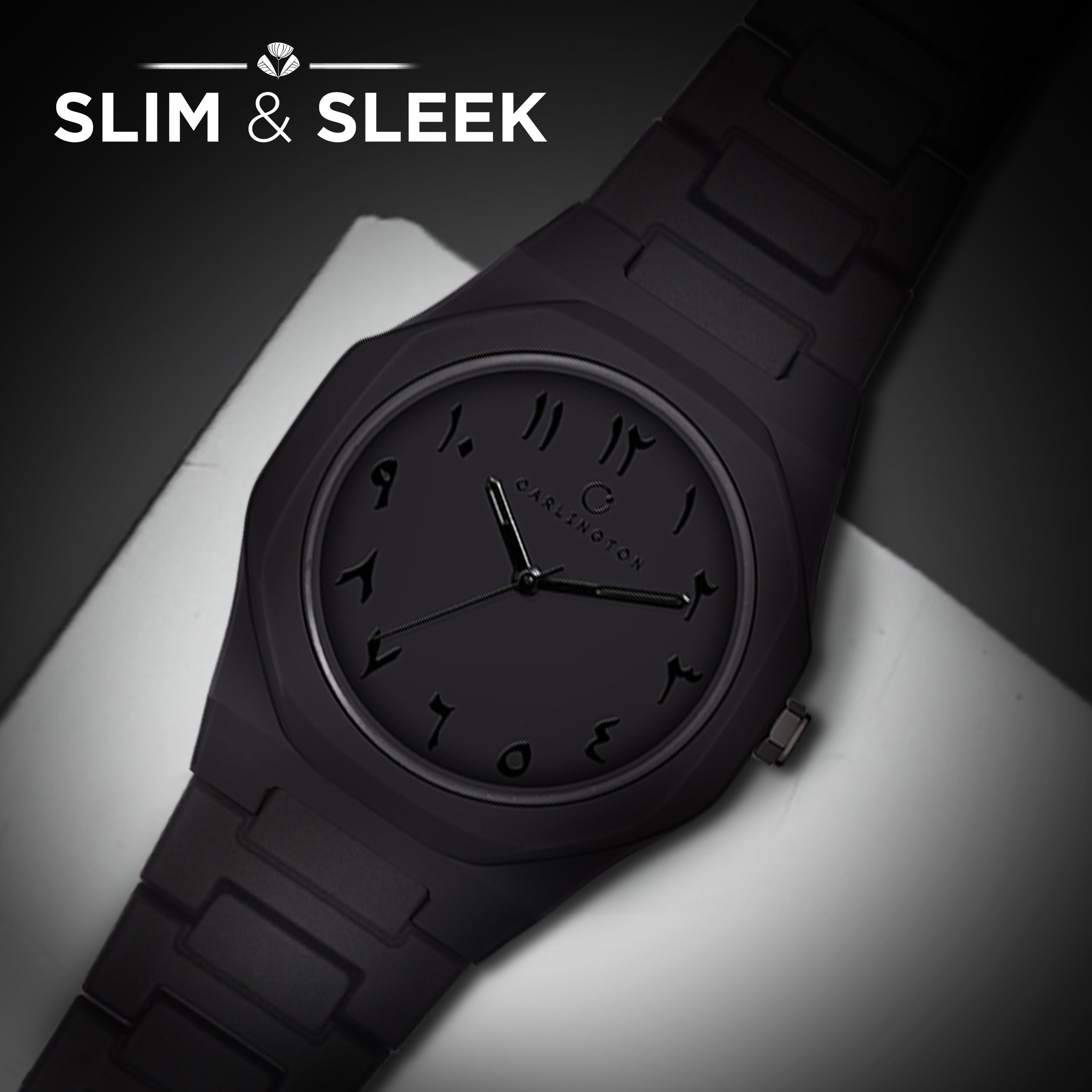 Carlington Premium Analog Men's Watch – Elegant Stainless Steel Chain Strap, Sleek Dial, Quartz Movement, Premium Gift Watch for Men - CT 9152 Black