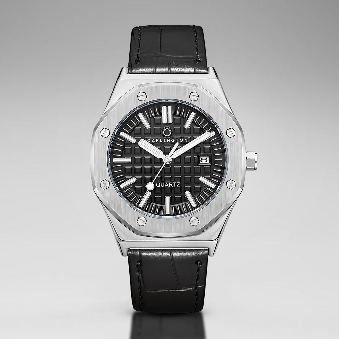 Carlington Meridian Series Analog Men Wrist Watches with Premium Leather Belt Strap | Premium Fashion Watches for Gents | CT - 4040