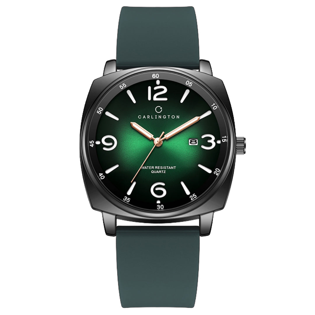 Carlington ASTRO 054 Geodetic Green – Premium Men's Chronograph-Style Analog Quartz Watch