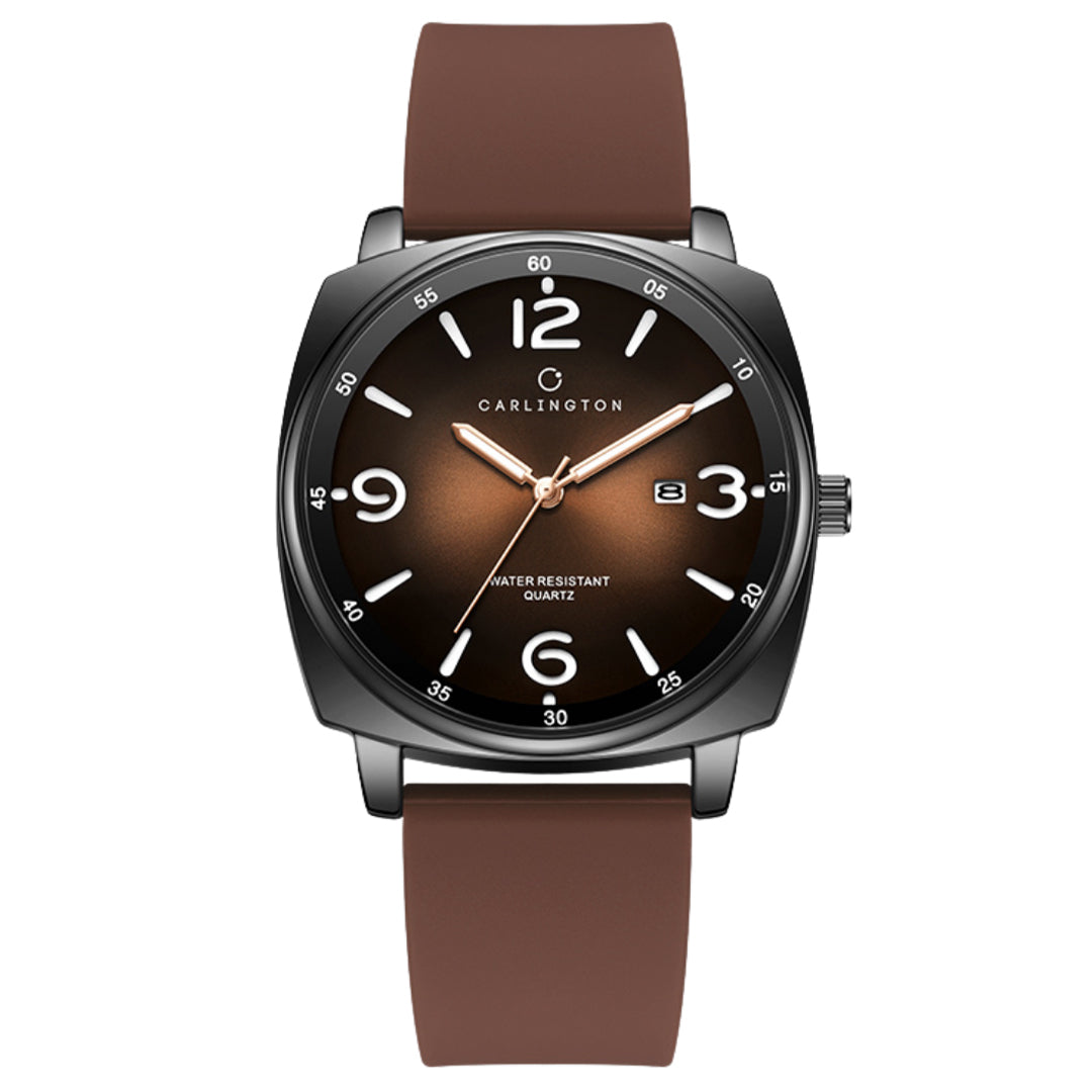 Carlington ASTRO 054 Subdued Brown – Premium Men's Chronograph-Style Analog Quartz Watch